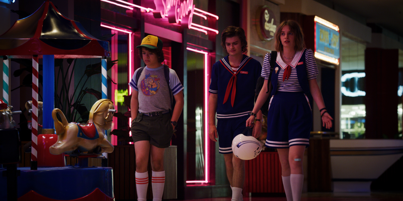 Gaten Matarazzo (left), Joe Keery, Maya Hawke